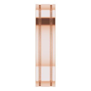 Milgrain Grooved Comfort-Fit Flat Band