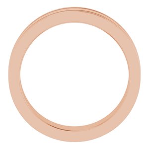 Milgrain Grooved Comfort-Fit Flat Band