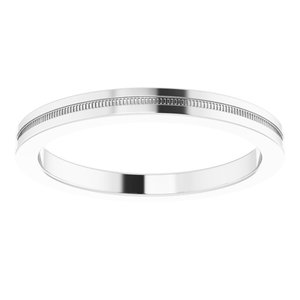 Milgrain Grooved Comfort-Fit Flat Band