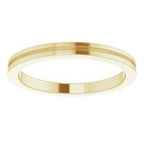 Milgrain Grooved Comfort-Fit Flat Band