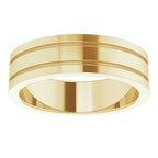 Milgrain Grooved Comfort-Fit Flat Band