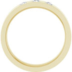 Gypsy-Set Three-Stone Comfort-Fit Flat Band