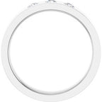 Gypsy-Set Three-Stone Comfort-Fit Flat Band