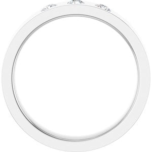Gypsy-Set Three-Stone Comfort-Fit Flat Band