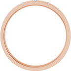 Gypsy-Set Three-Stone Comfort-Fit Flat Band