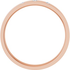 Gypsy-Set Three-Stone Comfort-Fit Flat Band
