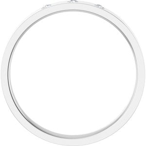 Gypsy-Set Three-Stone Comfort-Fit Flat Band