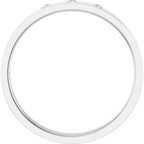 Gypsy-Set Three-Stone Comfort-Fit Flat Band