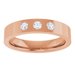 Gypsy-Set Three-Stone Comfort-Fit Flat Band