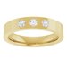 Gypsy-Set Three-Stone Comfort-Fit Flat Band