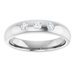 Three-Stone Comfort-Fit Half Round Band
