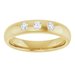 Three-Stone Comfort-Fit Half Round Band