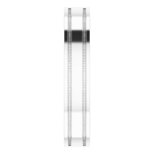 Milgrain Grooved Comfort-Fit Flat Band