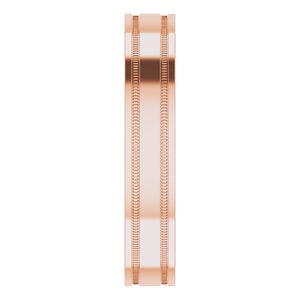 Milgrain Grooved Comfort-Fit Flat Band