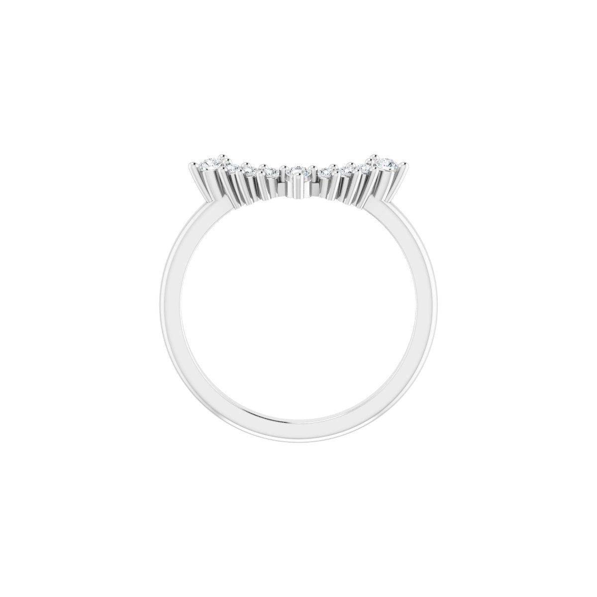 Bezel-Set Halo-Style Engagement Ring or Band