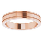 Milgrain Grooved Comfort-Fit Flat Band