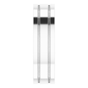 Milgrain Grooved Comfort-Fit Flat Band