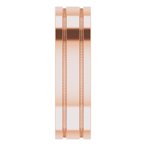 Milgrain Grooved Comfort-Fit Flat Band