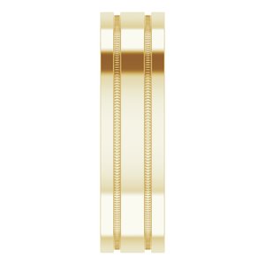 Milgrain Grooved Comfort-Fit Flat Band