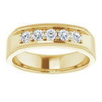 Five-Stone Milgrain Band