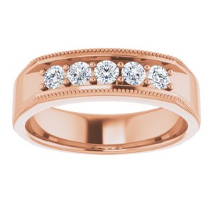 Five-Stone Milgrain Band