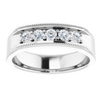 Five-Stone Milgrain Band