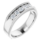 Five-Stone Milgrain Band