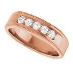 Five-Stone Milgrain Band