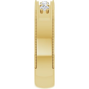 Five-Stone Milgrain Band