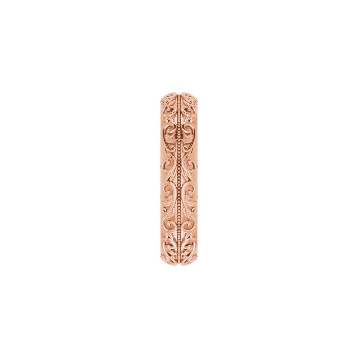 Milgrain Sculptural Half Round Band