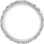 Milgrain Sculptural Half Round Band