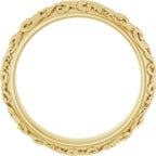 Milgrain Sculptural Half Round Band