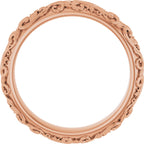 Milgrain Sculptural Half Round Band