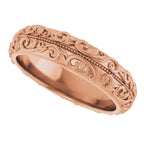 Milgrain Sculptural Half Round Band