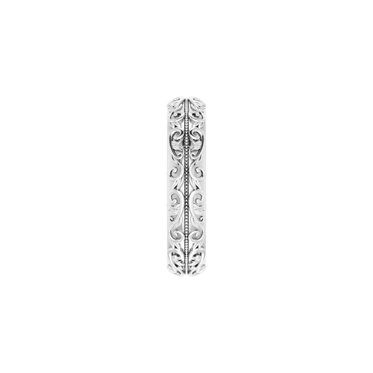 Milgrain Sculptural Half Round Band