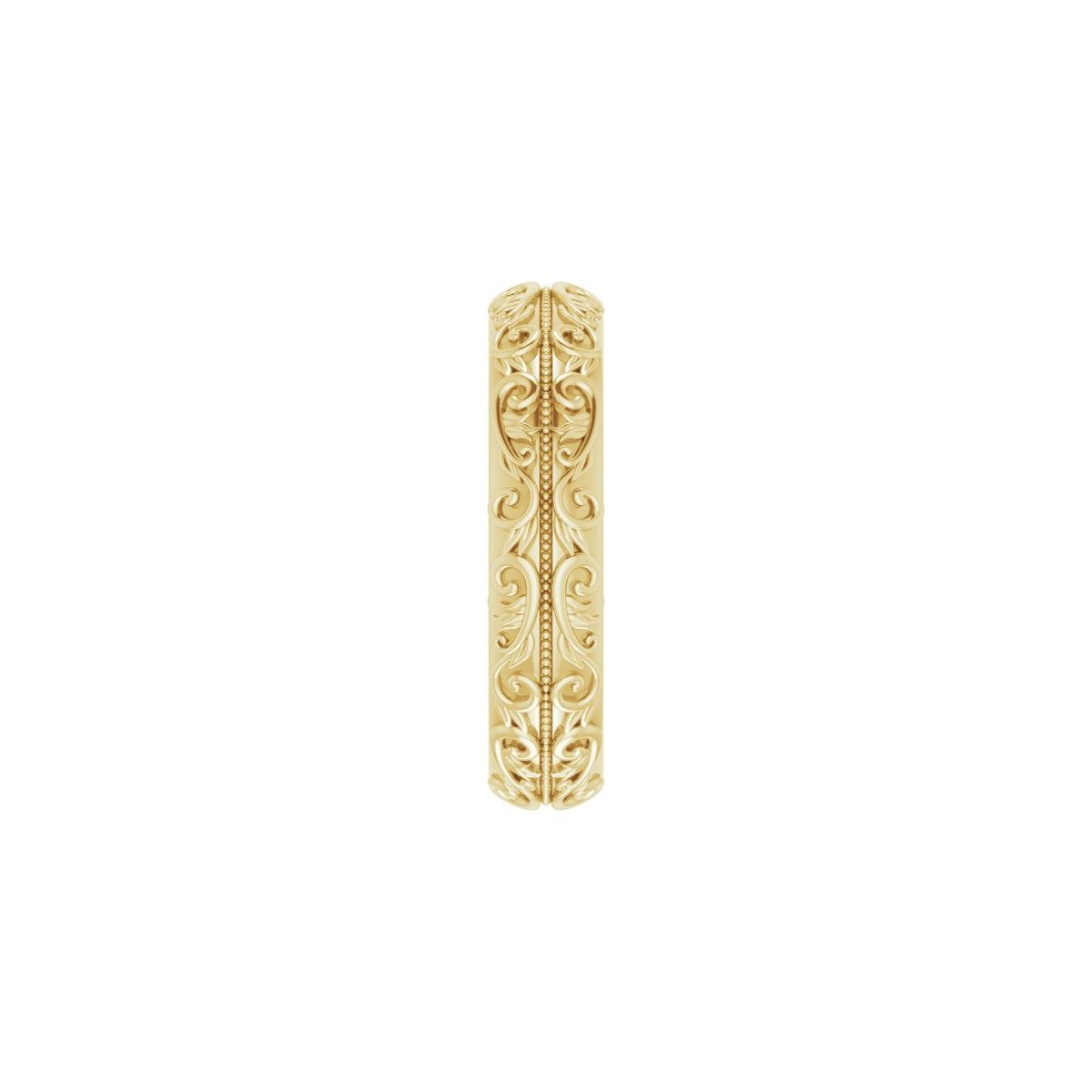 Milgrain Sculptural Half Round Band