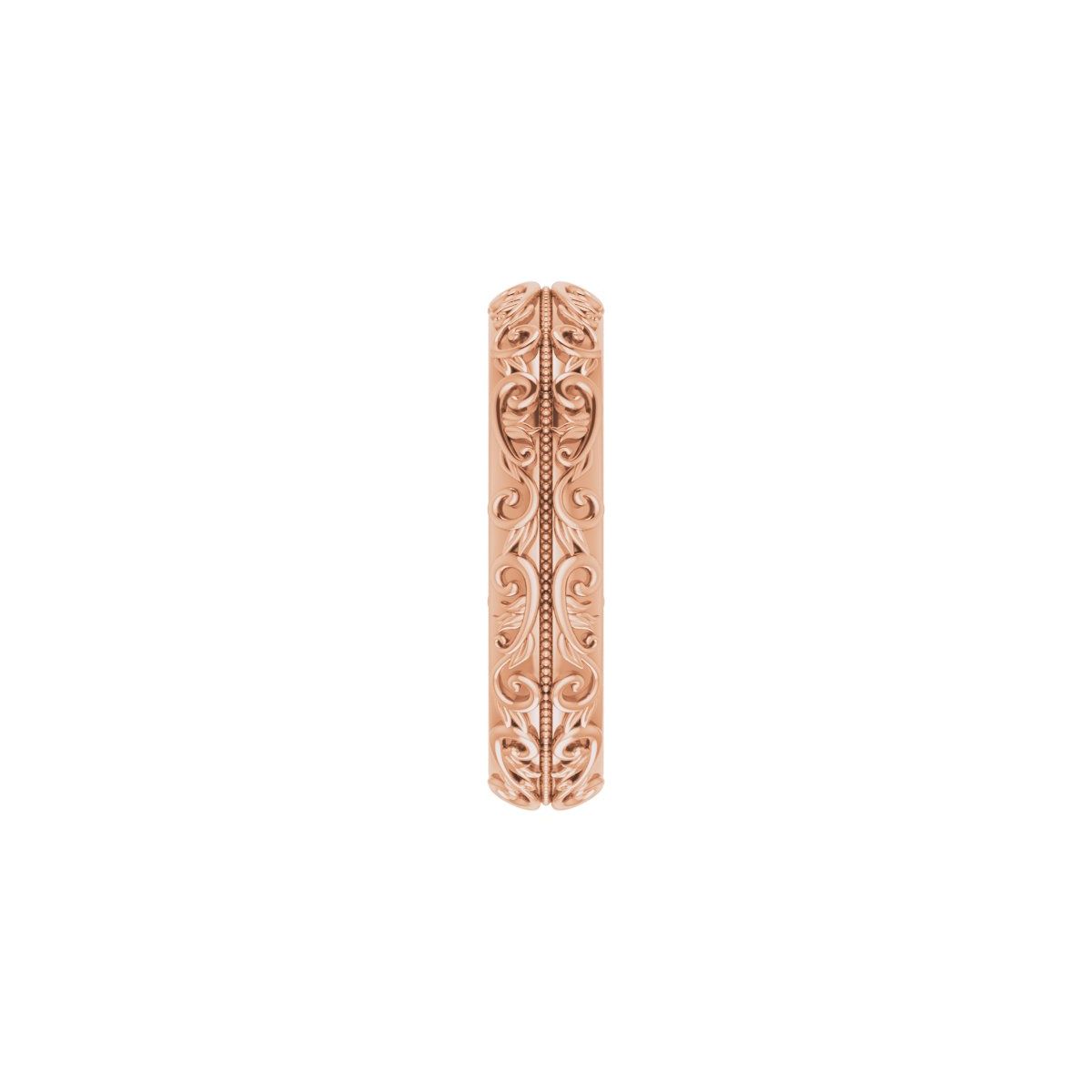 Milgrain Sculptural Half Round Band