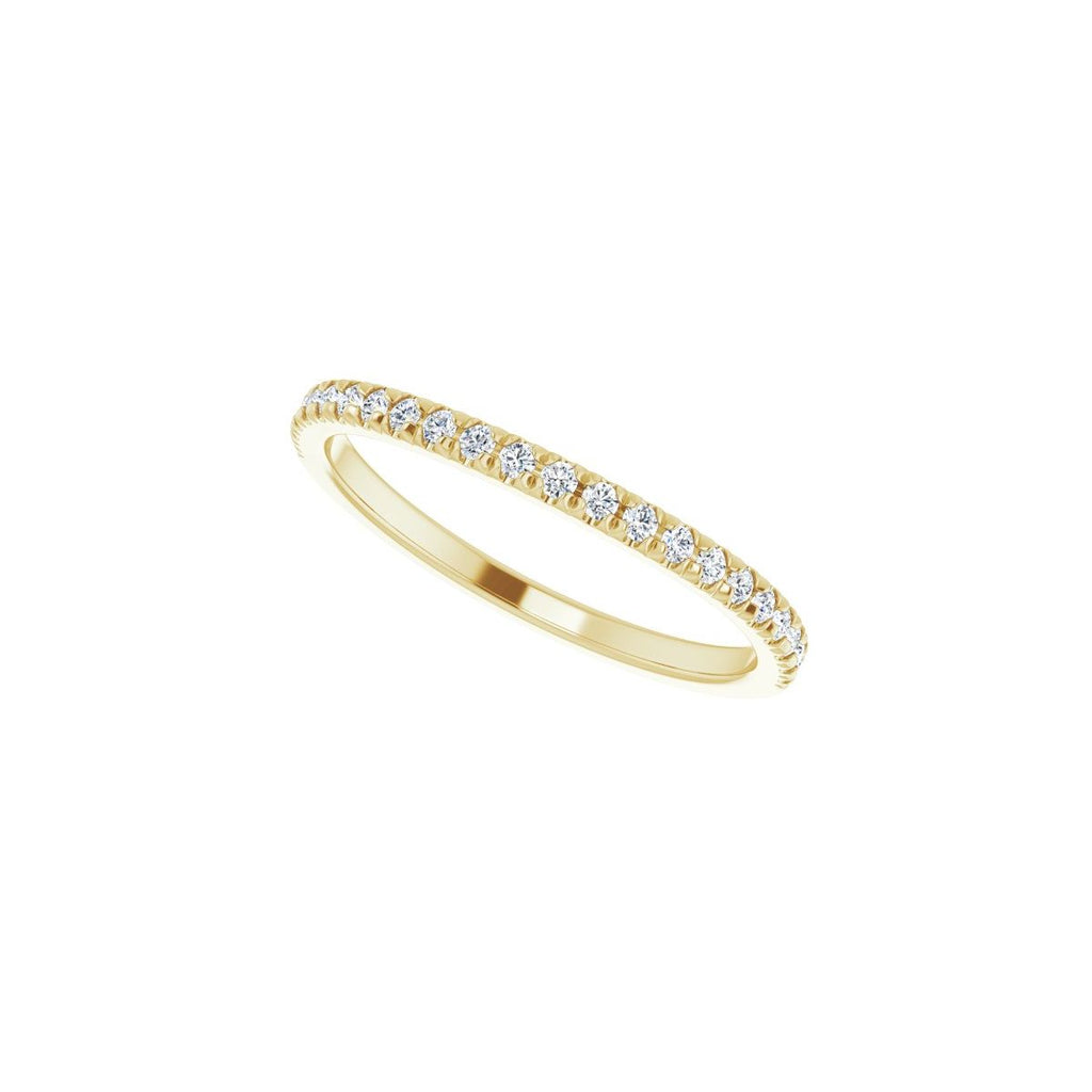 French-Set Accented Engagement Ring or Band