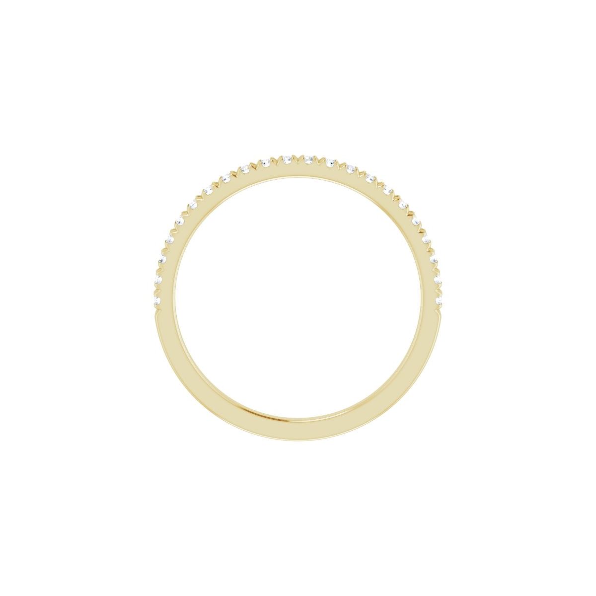 French-Set Accented Engagement Ring or Band