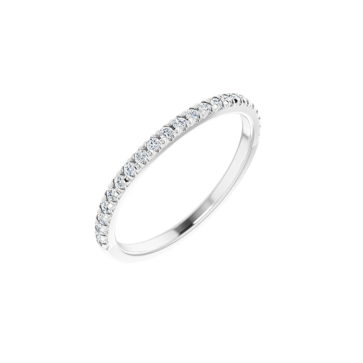 French-Set Accented Engagement Ring or Band