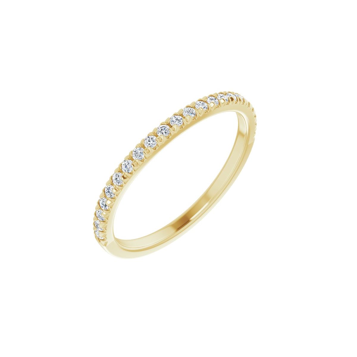 French-Set Accented Engagement Ring or Band