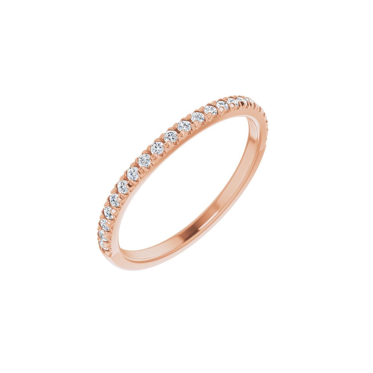 French-Set Accented Engagement Ring or Band