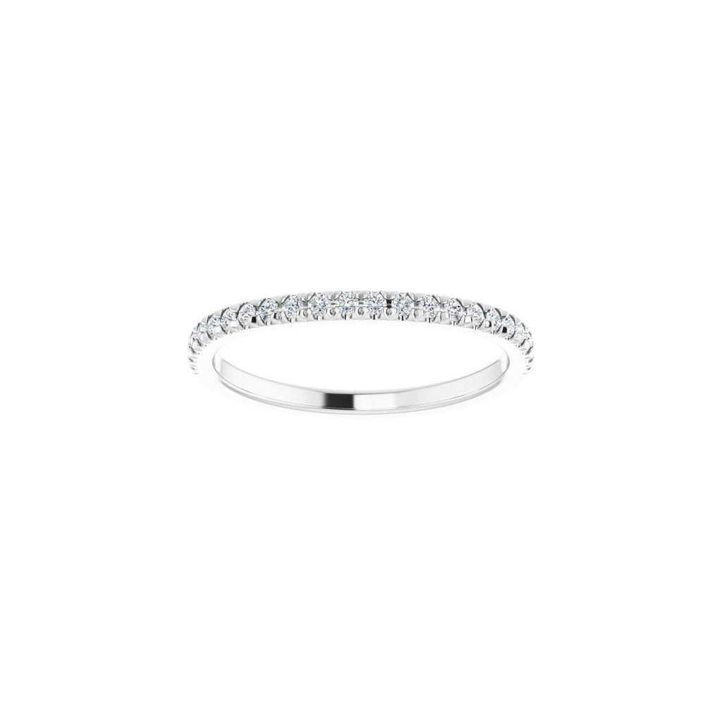 French-Set Accented Engagement Ring or Band