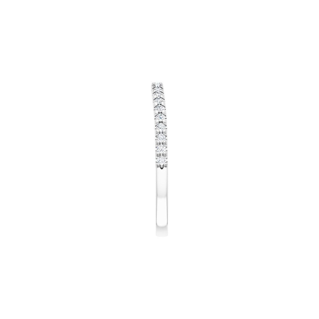 French-Set Accented Engagement Ring or Band