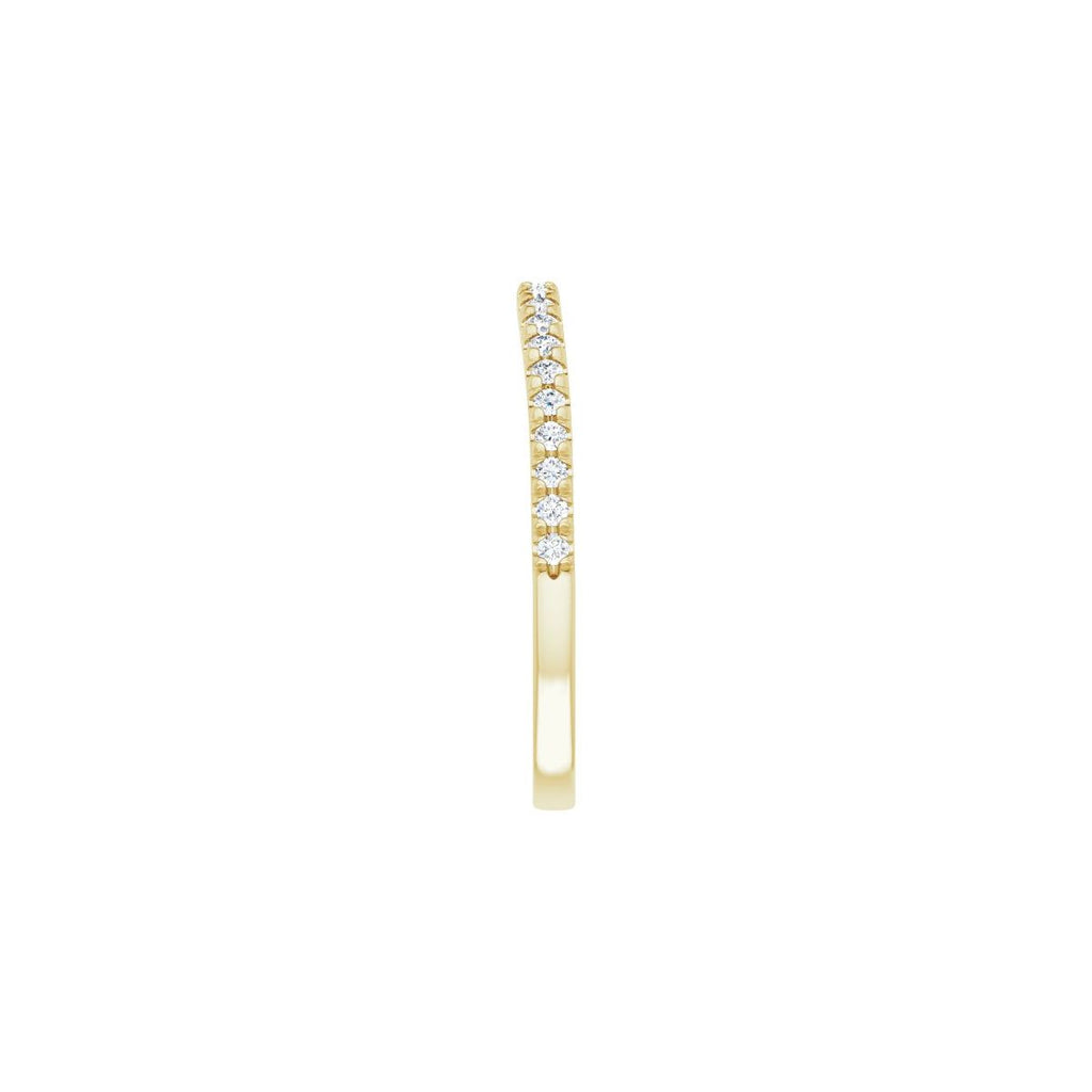 French-Set Accented Engagement Ring or Band
