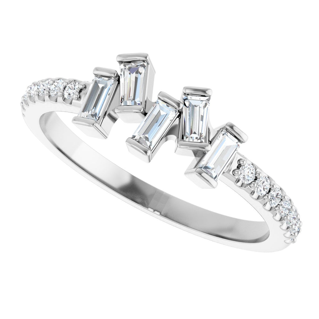 Scattered Baguette Ring