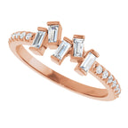 Scattered Baguette Ring