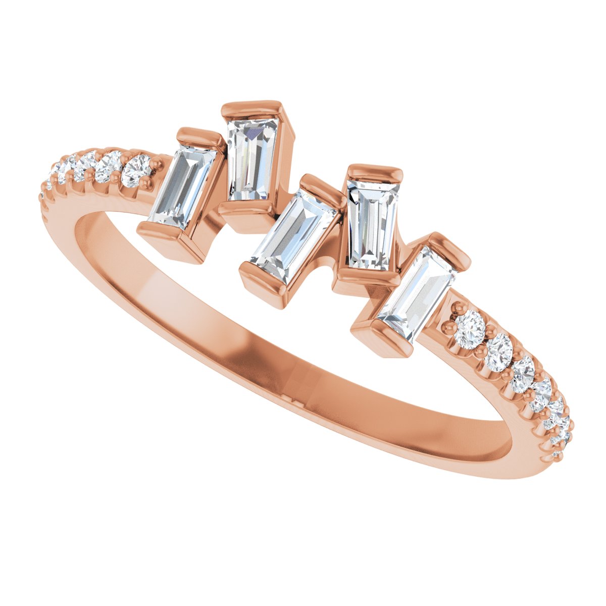 Scattered Baguette Ring