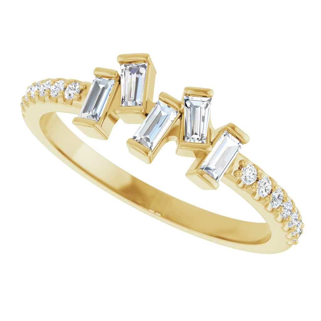 Scattered Baguette Ring