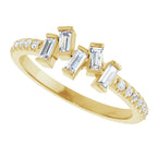 Scattered Baguette Ring